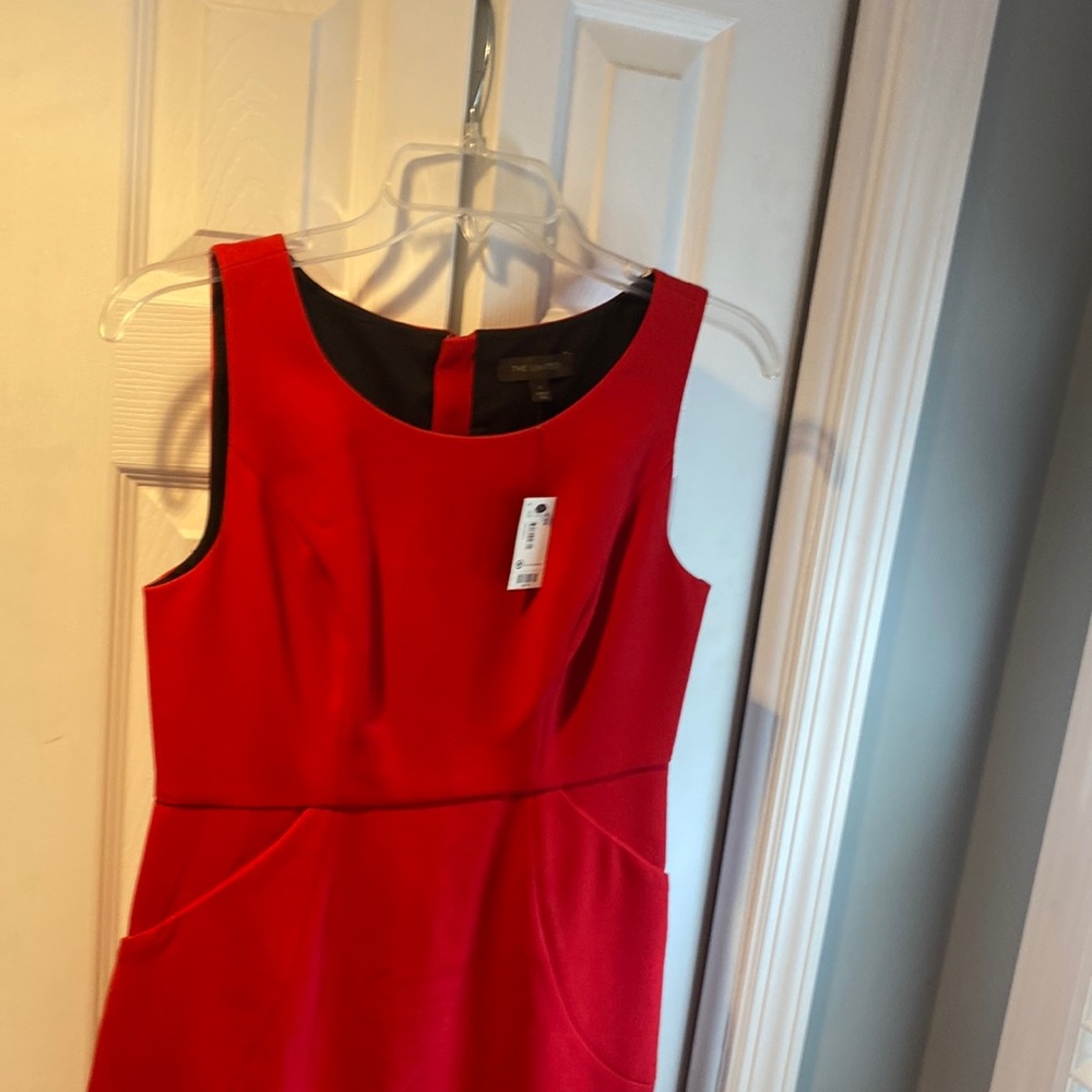 Red cocktail or professional dress.